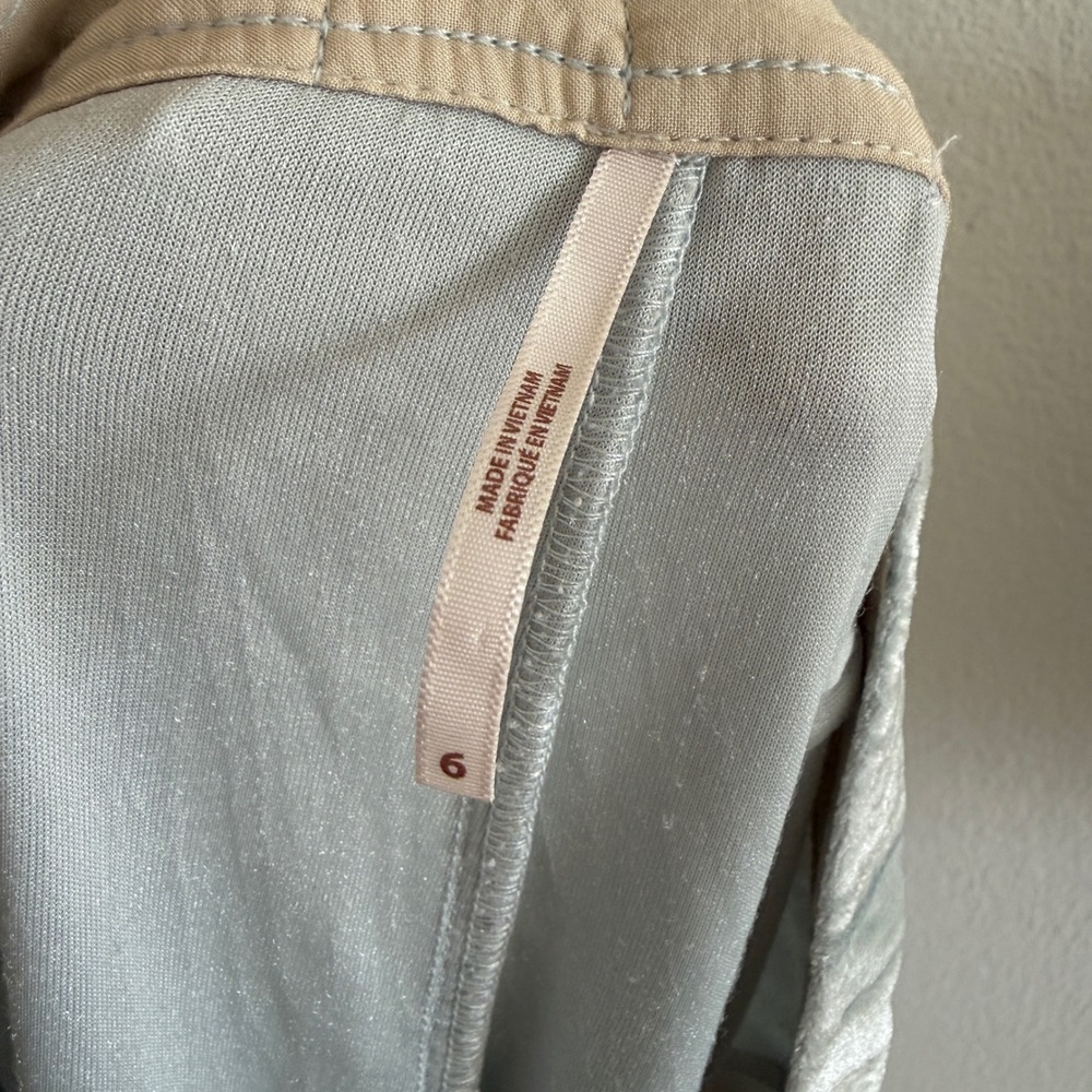 Free People Crushed Velvet Wide Leg Pants Sage green 6 fall 30x31 western chic - Picture 4 of 9